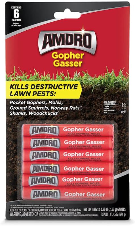 Home and Country USA Amdro Gopher Gasser - This Bundle Pack Contains 3-Packs of Gopher Gassers (6 Gassers Per Pack) and Helpful Professional Contractor Tips. - 1